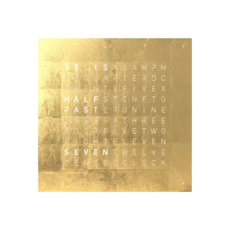 QLOCKTWO Earth 45 Creators Edition Gold English Wall Clock QT4ENGD-UK