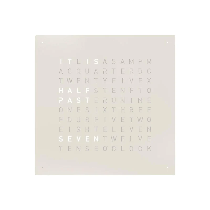 QLOCKTWO Earth 45 White Pepper English Wall Clock QT4ENWHPC-UK