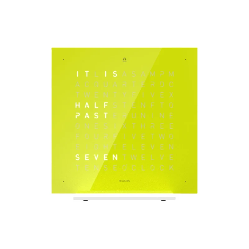 QLOCKTWO Earth 13.5 Pure Lime Juice English Table Clock T4PENLJ-UK