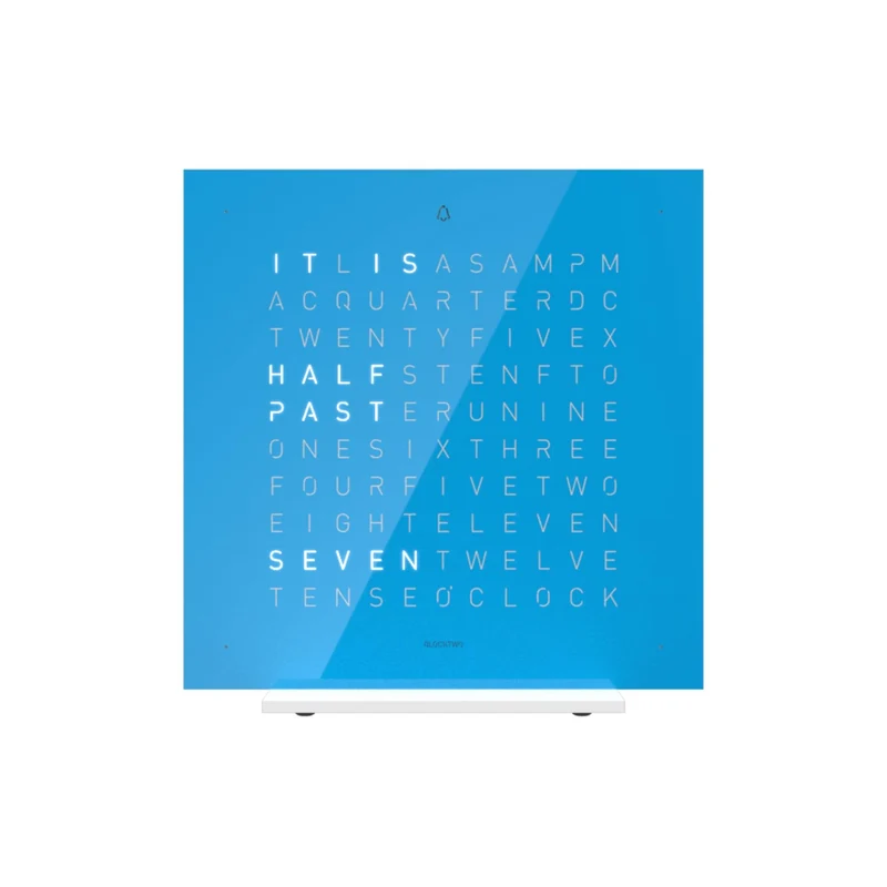 QLOCKTWO Earth 13.5 Pure Blue Candy English Table Clock T4PENBC-UK