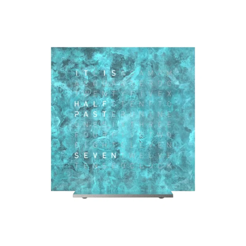 QLOCKTWO Earth 13.5 Creators Edition Vintage Copper English Table Clock T4SENVICO-UK