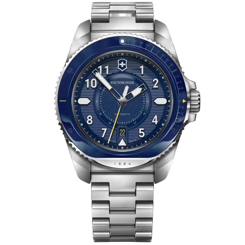 Victorinox Journey 1884 43mm Blue Dial Steel Mens Automatic Watch 242010