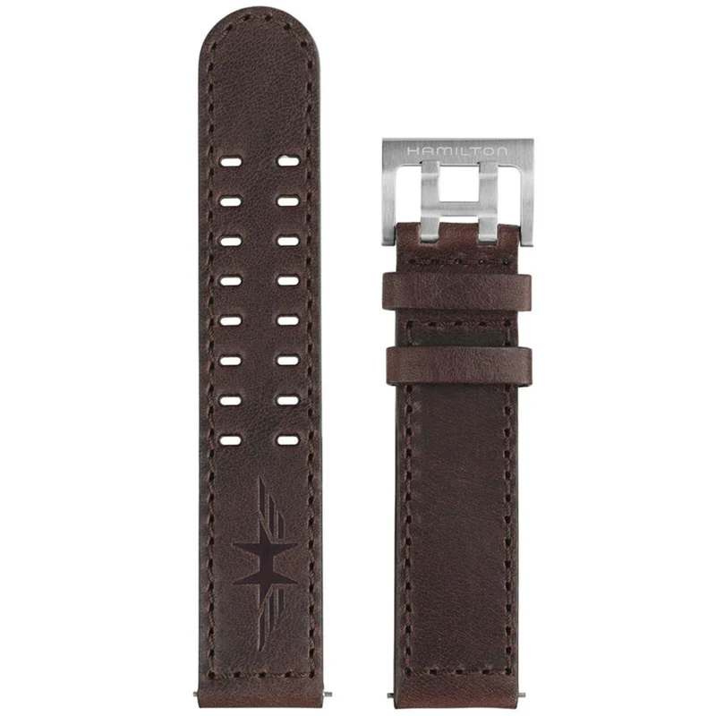 Hamilton Khaki Pilot 20mm Day-Date Brown Watch Strap H690.000.182