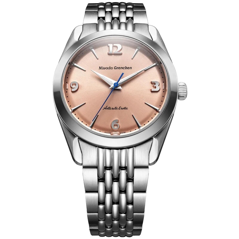 Nivada Grenchen Antarctic Erotic 38mm Salmon Dial Steel Mens Manual-Wind Watch 320695M04