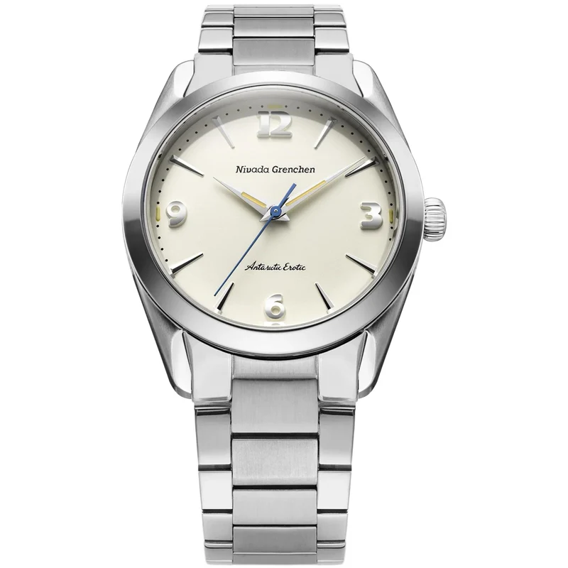 Nivada Grenchen Antarctic Erotic 38mm Eggshell Beige Dial Steel Mens Manual-Wind Watch 320691M20
