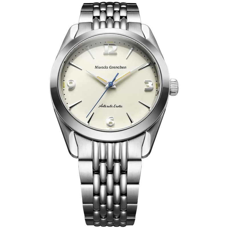 Nivada Grenchen Antarctic Erotic 38mm Eggshell Beige Dial Steel Mens Manual-Wind Watch 320691M04