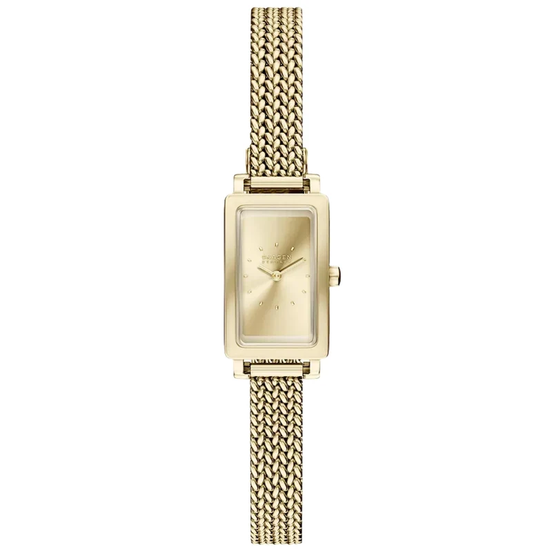 Skagen Hagen Micro Quartz Gold Dial Steel Strap Women's Watch SKW3178