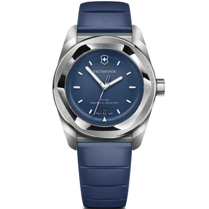 Victorinox Concept One 39mm Solar Blue Dial Rubber Mens Quartz Watch 242053