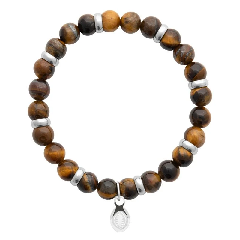 OJO — Bracelet en acier et œil-de-tigre
