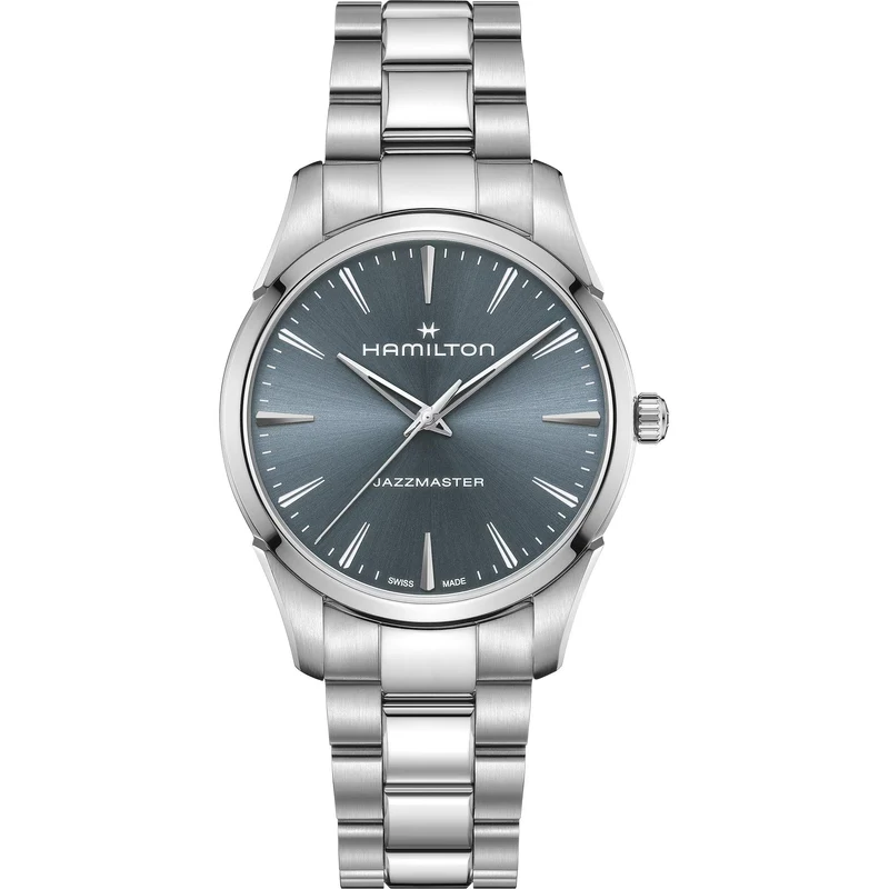 Hamilton Jazzmaster 40mm Blue Dial Steel Mens Quartz Watch H32461141