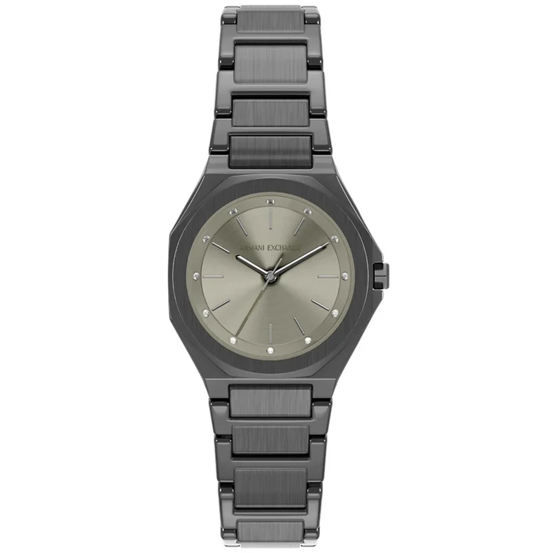 Armani Exchange Andrea 34mm Grey Dial Steel Ladies Quartz Watch AX4625