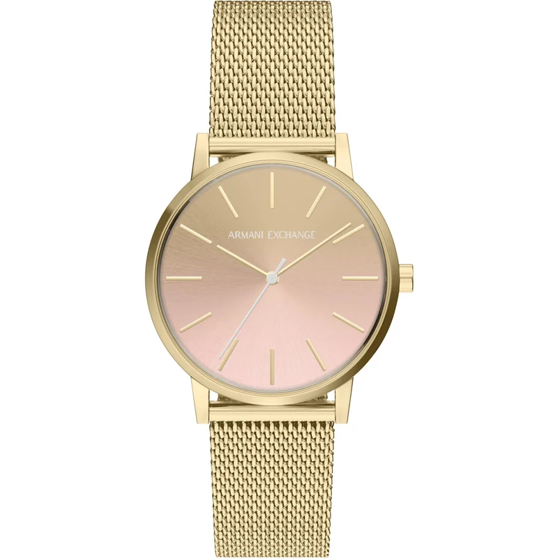 Armani Exchange Lola 36mm Pink Dial Steel Ladies Quartz Watch AX5619