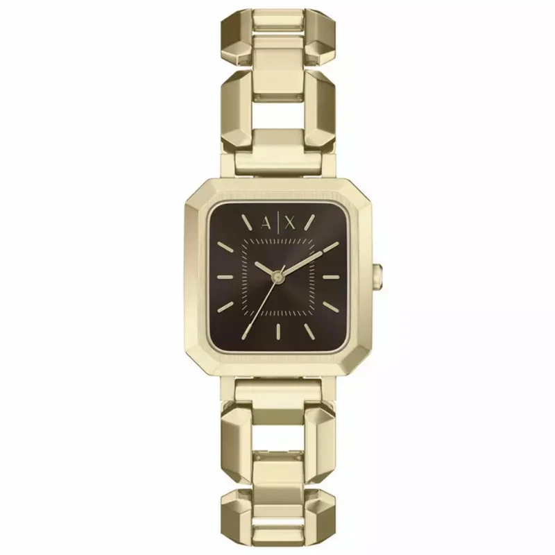 Armani Exchange Leila 27mm Brown Dial Steel Ladies Quartz Watch AX5738