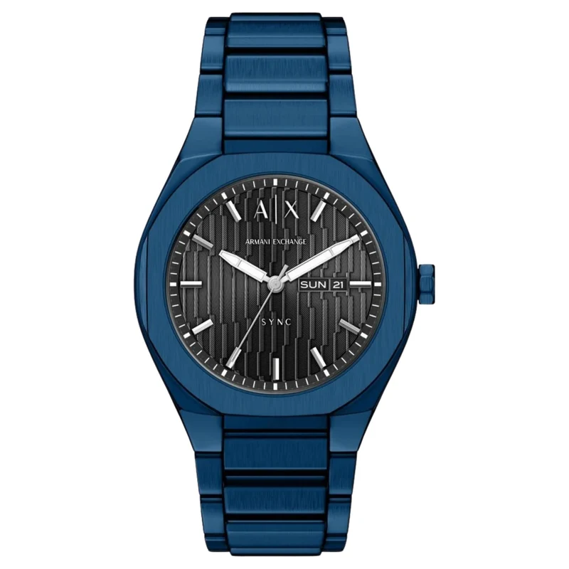 Armani Exchange Sync 42mm Grey Dial Steel Mens Quartz Watch AX4299
