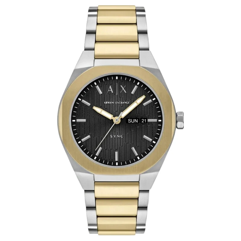 Armani Exchange Sync 42mm Black Dial Steel Mens Quartz Watch AX4298