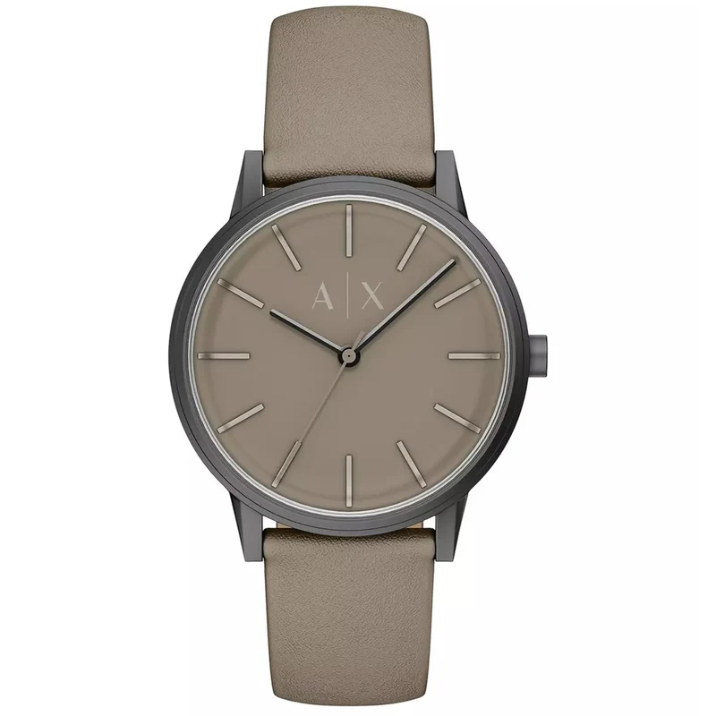 Armani Exchange Cayde 42mm Brown Dial Leather Mens Quartz Watch AX2766