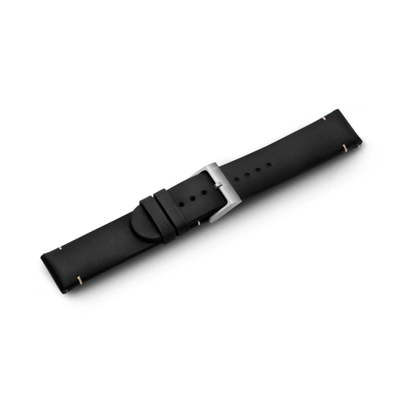 Victorinox Genuine Leather 21mm Black Watch Strap D1 V.60038