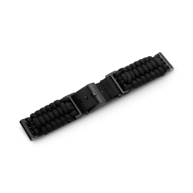 Victorinox Handwoven Paracord 21mm Black Watch Strap D1 V.60047