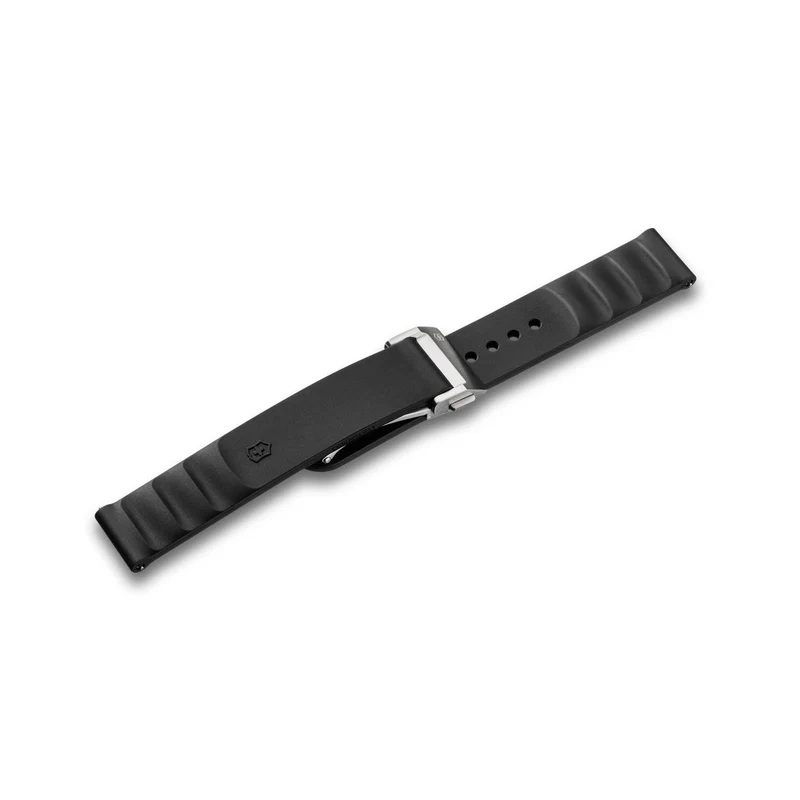 Victorinox Genuine Rubber 16mm Black Small Watch Strap D2-DC V.60077