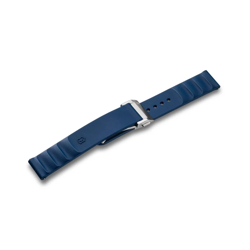 Victorinox Genuine Rubber 16mm Blue Small Watch Strap D2-DC V.60076