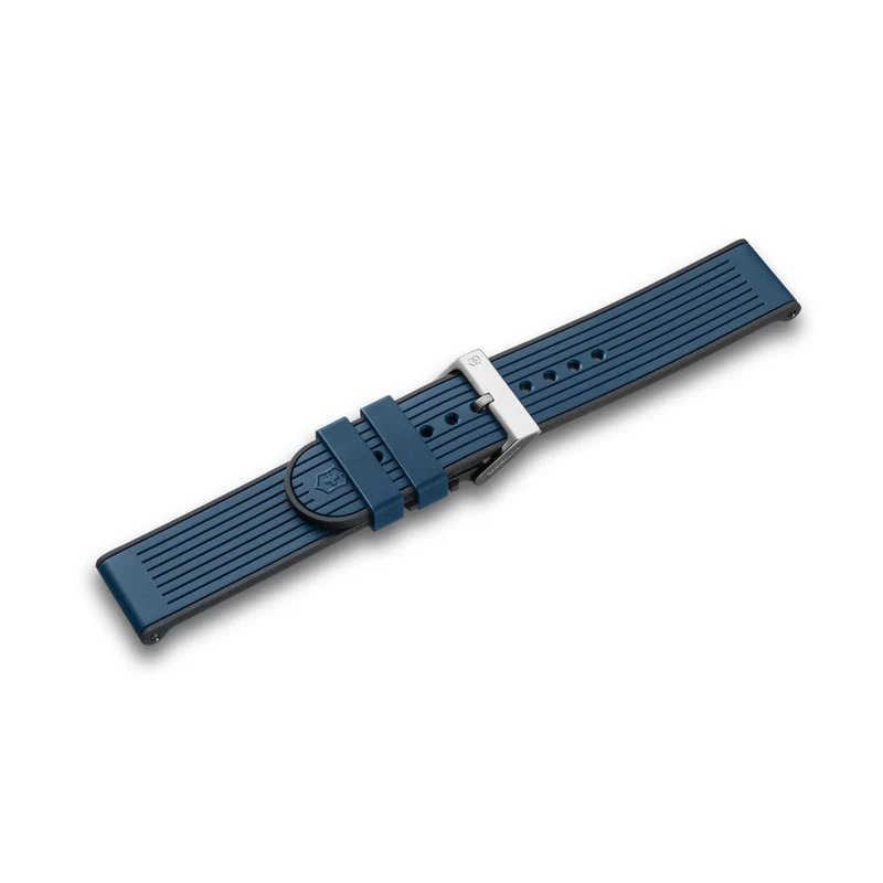 Victorinox Genuine Rubber 21mm Blue Watch Strap D4 V.60070