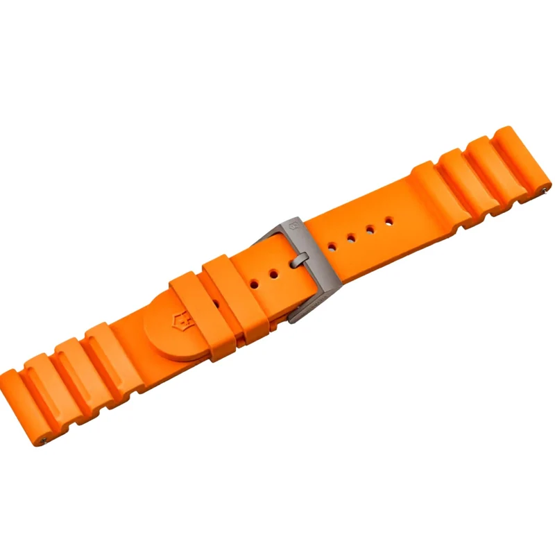 Victorinox Genuine Rubber 21mm Orange Watch Strap D3 V.60061