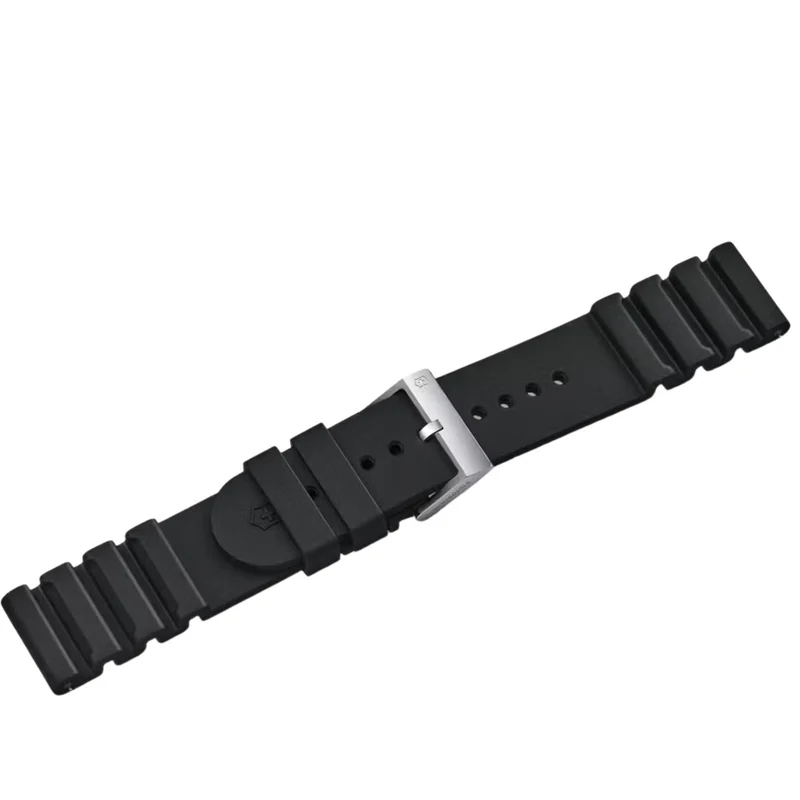 Victorinox Genuine Rubber 21mm Black Watch Strap D3 V.60060