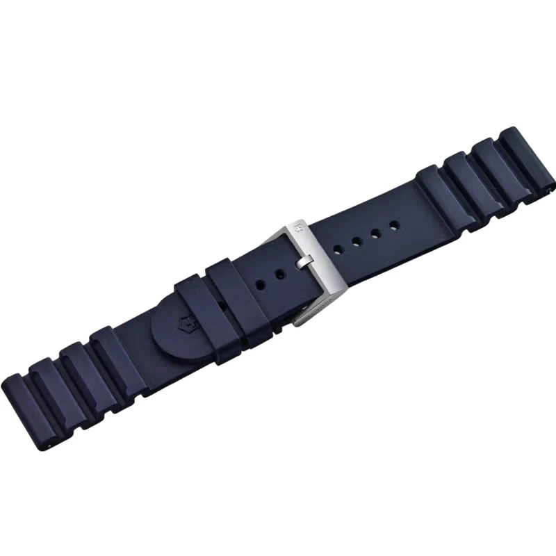 Victorinox Genuine Rubber 21mm Blue Watch Strap D3 V.60059