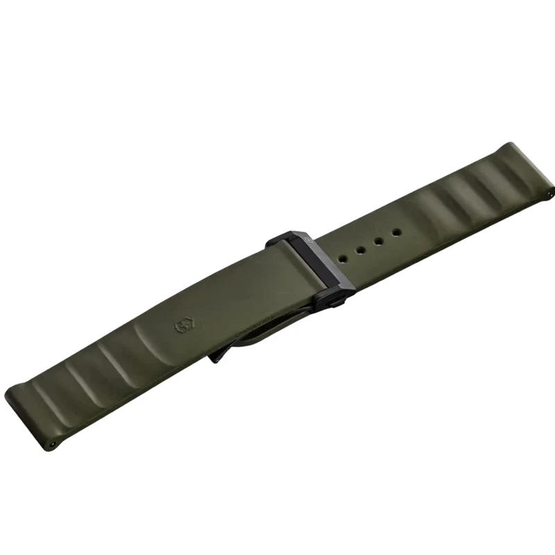 Victorinox Genuine Rubber 21mm Green Watch Strap D2-DC V.60057
