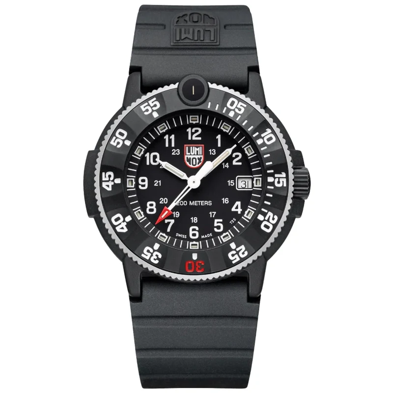 Luminox Navy Seal 43mm Black Dial Rubber Mens Quartz Watch XS.3001.H