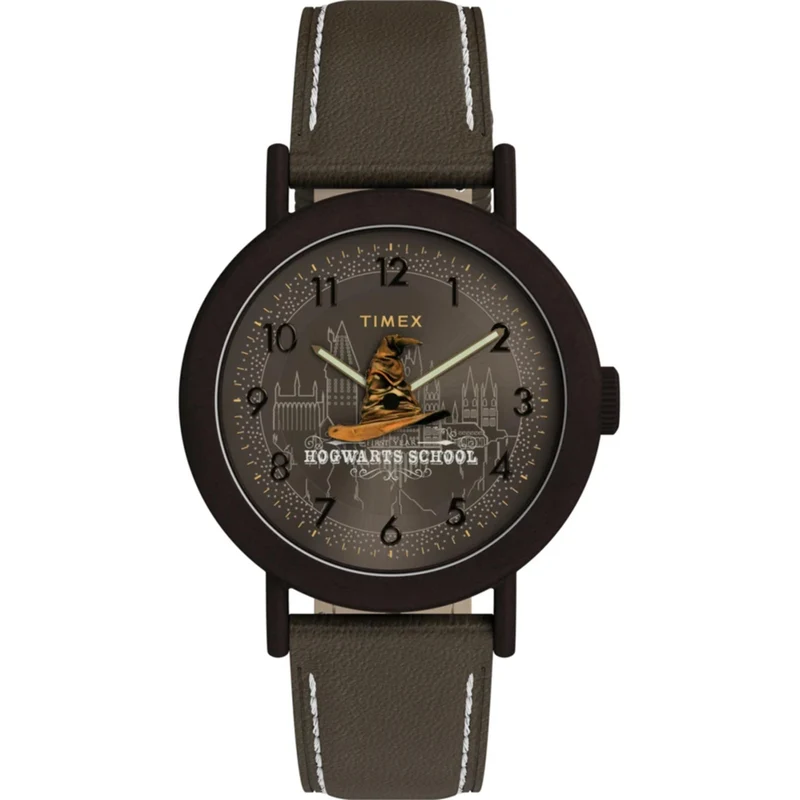 Timex Weekender 37mm Brown Dial Leather Mens Quartz Watch TW2Y77000