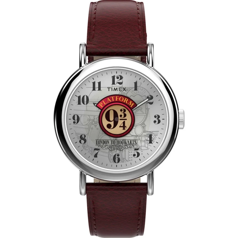 Timex Weekender 37mm Silver Dial Leather Mens Quartz Watch TW2Y76200