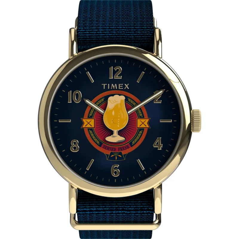 Timex Weekender 37mm Blue Dial Fabric Mens Quartz Watch TW2Y76100