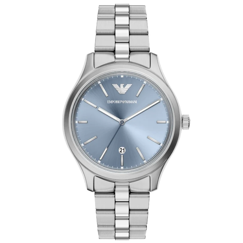 Emporio Armani Dario 41mm Blue Dial Steel Mens Quartz Watch AR11748