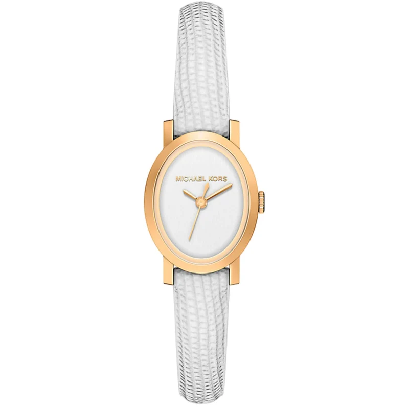 Michael Kors Maude 24mm White Dial Leather Ladies Quartz Watch MK7586