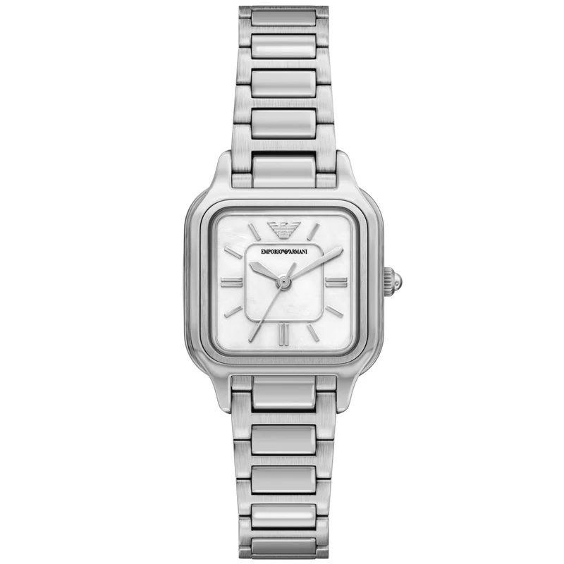 Emporio Armani Cecilia 35mm White Dial Steel Ladies Quartz Watch AR11742