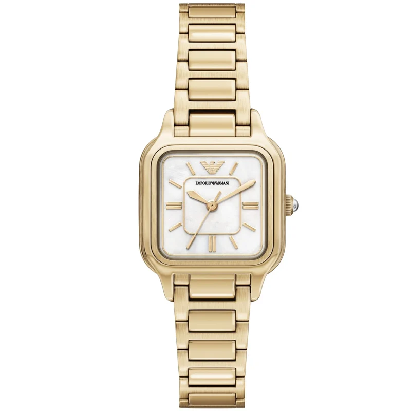 Emporio Armani Cecilia 26.5mm White Dial Steel Ladies Quartz Watch AR11744