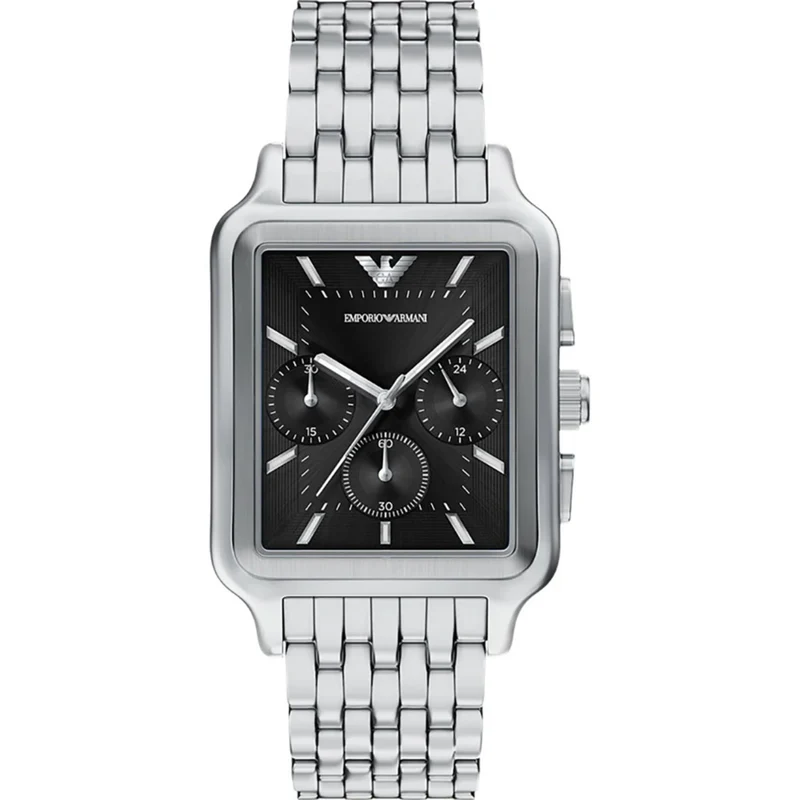 Emporio Armani Diego 38mm Chronograph Black Dial Steel Mens Quartz Watch AR11751