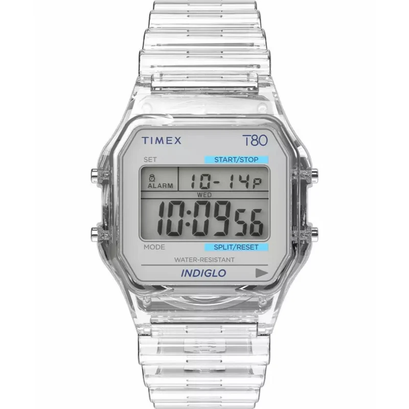 Timex T80 34mm Digital Resin Ladies Quartz Watch TW2Y36400