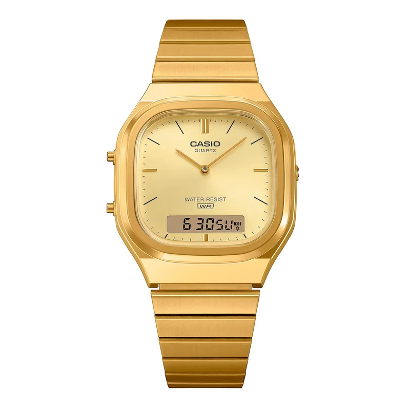 Casio Vintage 36mm Analogue-Digital Steel Quartz Watch AQ-240EG-9AEF