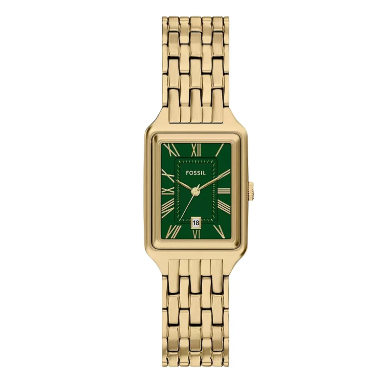 Fossil Raquel 23mm Green Dial Steel Ladies Quartz Watch ES5452
