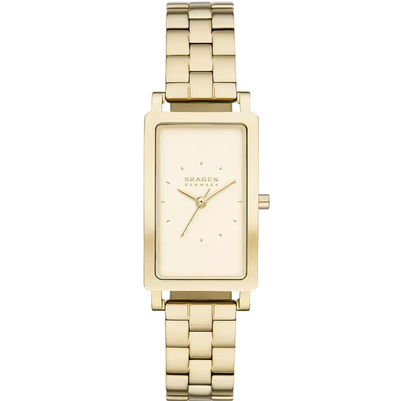 Skagen Hagen Lille 22mm Gold Dial Steel Ladies Quartz Watch SKW3098