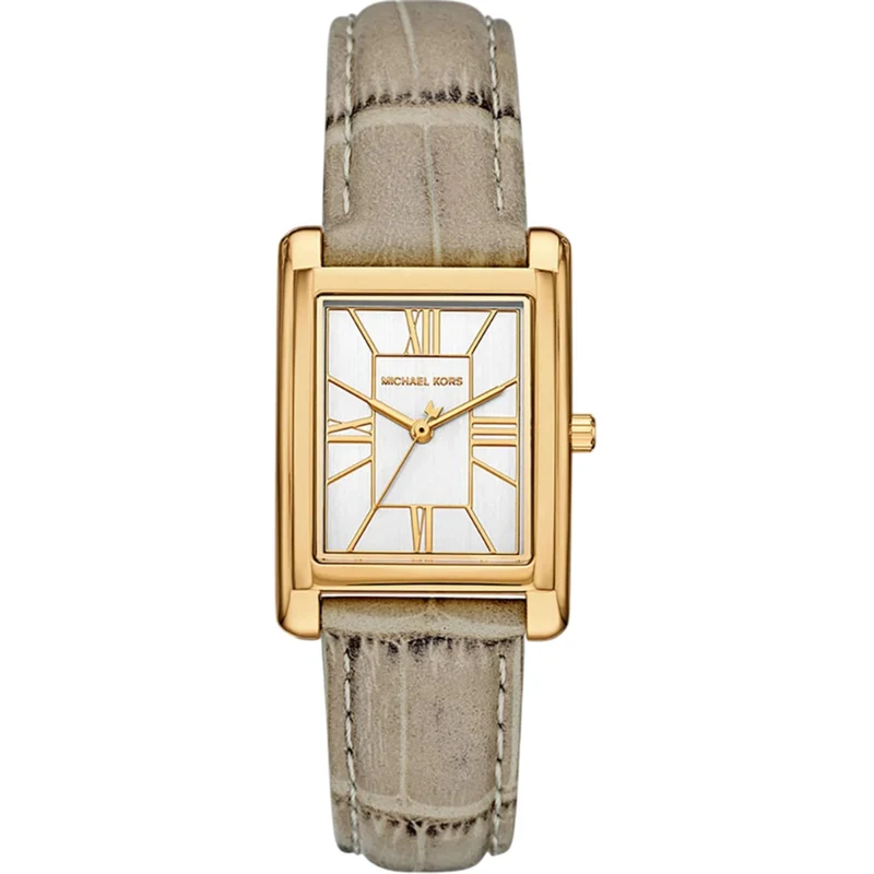 Michael Kors Essex 26mm White Dial Leather Ladies Quartz Watch MK4964