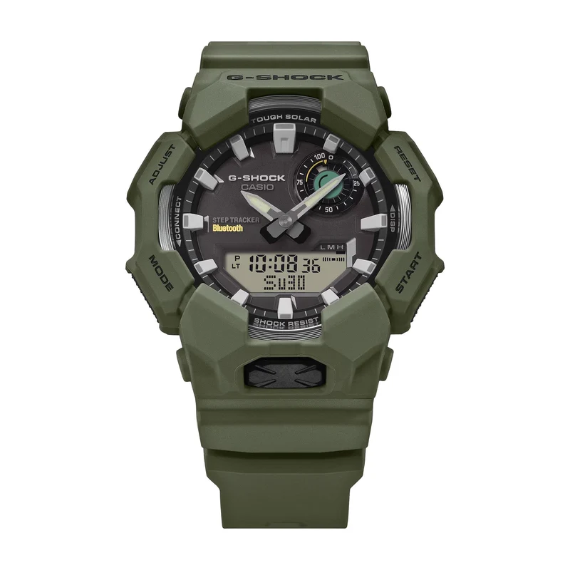 Casio G-Shock Solar Bluetooth Green Digi-Analogue Resin Strap Men's Watch GA-B010-3AER