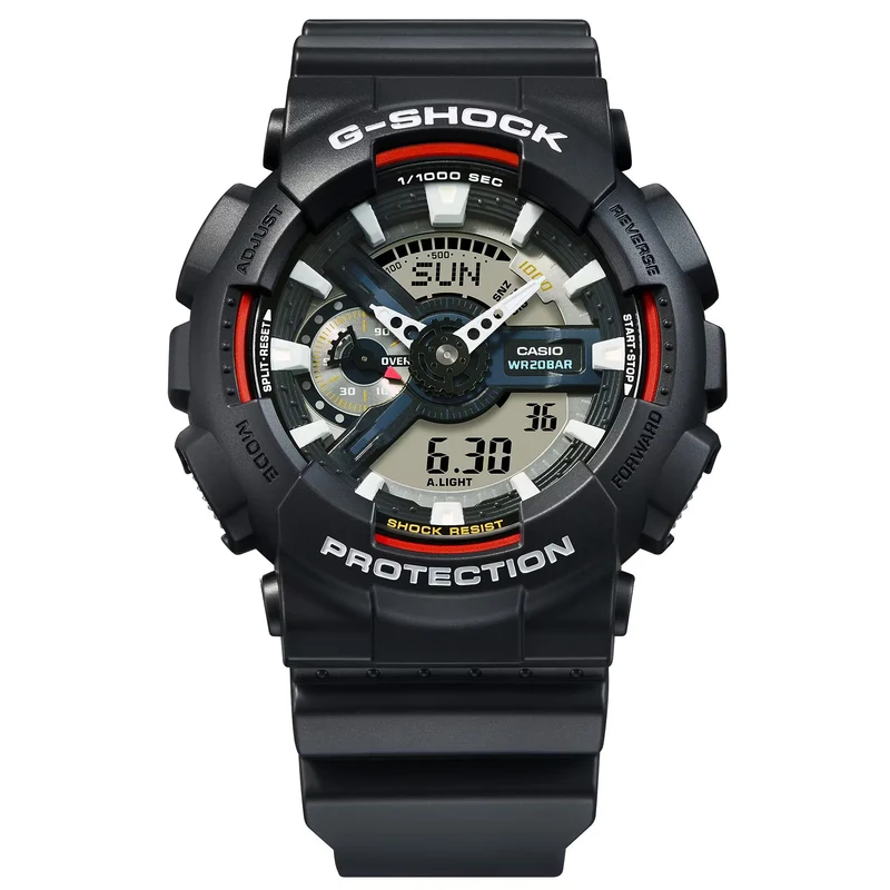 Casio G-Shock Red Digi-Analogue Resin Strap Men's Watch GA-110RL-1AER