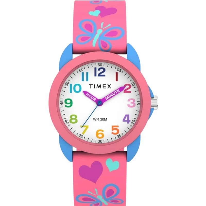 Timex Kids Time 30mm White Dial Silicone kids Quartz Watch TW2Y59700