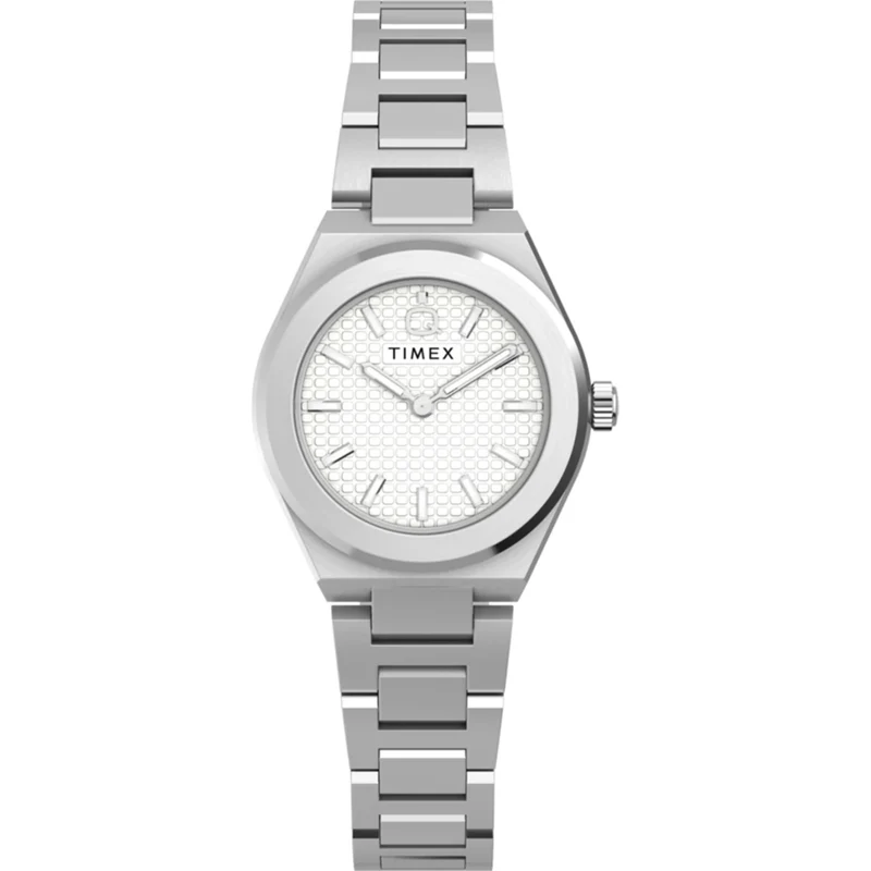 Timex Q 24mm Silver Dial Steel Ladies Quartz Watch TW2Y68500