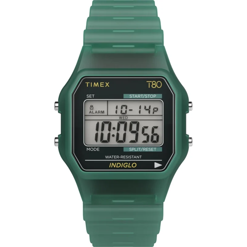 Timex T80 34mm Digital Resin Quartz Watch TW2Y34100