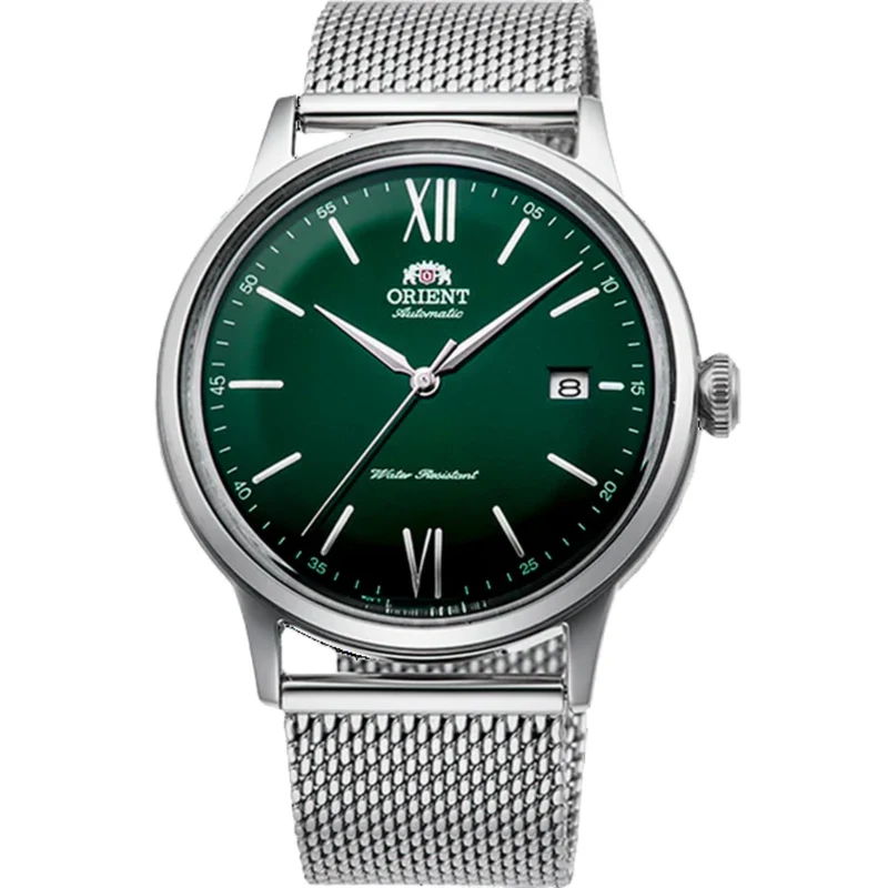 Orient Bambino 40.5mm Green Dial Steel Mens Automatic Watch RA-AC0018E30B