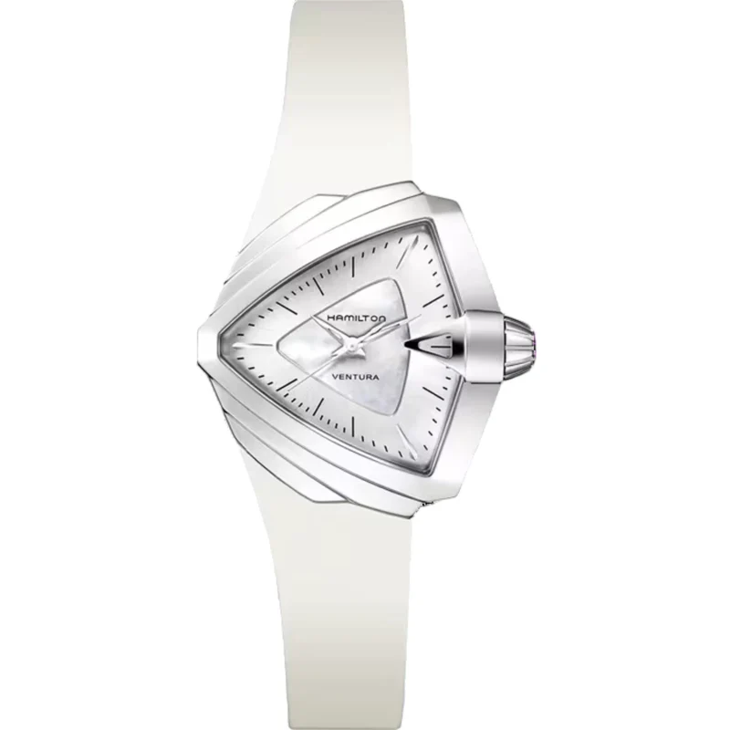Hamilton Ventura 34mm Mother of Pearl Dial Rubber Quartz Watch H24251391